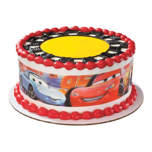 Lightning Mcqueen Edible Icing Border - Click Image to Close